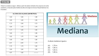 ALMG - Matemática - Questões 15 - Mediana - Analista de Sistemas