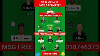 WI-W vs NZ-W Dream11, WIW vs NZW Dream11 Prediction, West Indes vs Newzealand T20 Dream11 Team Today