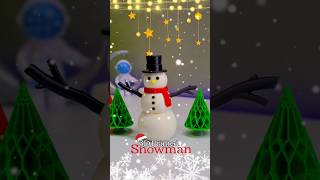 Cute Christmas Snowman | 3D Printed Snowman #3dprinting  #3d  #christmas #snowman #shorts #cute