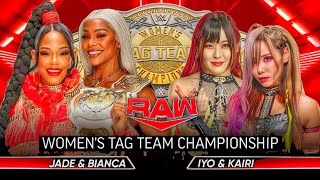 WWE Raw - Bianca Belair & Jade Cargill vs Iyo Sky & Kairi Sane Full Match WWE Raw Highlights Today