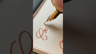 Cocktail - handwriting with fountain pen #cursive #art #lettering #satisfying #calligaraphy