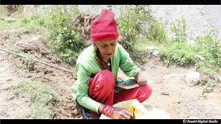 एक छाक माछाको लागि || Handicap Mother working hard