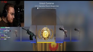 ohnePixel unboxes a GOLD after 3 cases