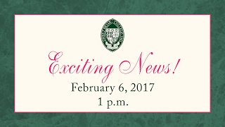 Celebratory Announcement at Sweet Briar College