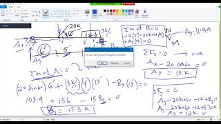 Shear force and moment diagram Example 2