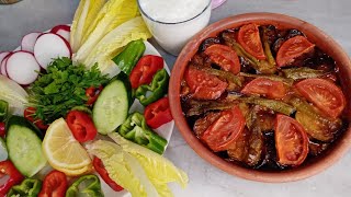 مطبق الباذنجان🍆🍅 بطريقة سهلة و اقتصادية سريعةالتحضير ولذيذة المذاق😋 #&Arap mutfağı