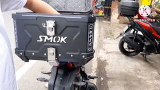 Install top bracket and top Box 45ltrs Dominar 400