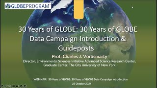 30 Years of GLOBE Data Campaign Introduction