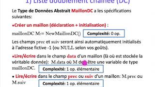 ALGO1 - Chapitre 6: Variantes des listes chaînées - Partie 1