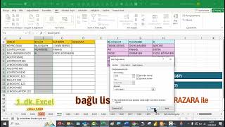 Excel 1 Dakika - Bağlı Liste Kutusu - ÇAPRAZARA ile