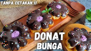 TIDAK PERLU CETAKAN HASILNYA BAGUS !! DONAT BUNGA LEMBUT COCOK UNTUK IDE JUALAN | DAPUR EMA