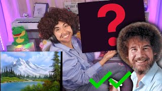 1st Time Painter Follows a Bob Ross Tutorial