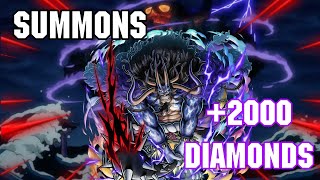 Kaido Extreme Summons - Obliterando mais de 2000 Diamantes em busca do Novo Kaido Runner Ex - OPBR