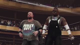 WWE2K24 KEVIN OWENS AND SAMI ZAYNE VS DUDLEY BOYZ OVER THE TOP ROPE MATCH