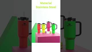 Stainless Steel Vacuum Insulated Tumbler with Lid and Straw for Water #stainlesssteel #ice #h0t