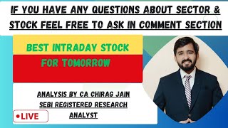 BEST INTRADAY STOCK FOR TOMORROW | KAL MARKET KYA KAREGA