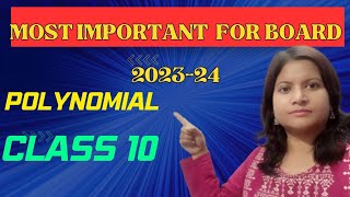 MCQ for Board Exam 2024 Class 10 | Polynomial | #boardexam2024 #class10maths #polynomials