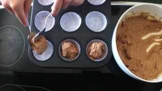 Schokomuffins backen / Muffins selber machen - Muffinrezept