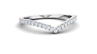 The Brit - Scalloped Half Eternity Band