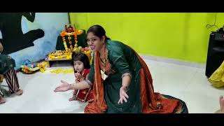 Neeti Motiani & her mother's titillating Dance Janamashtami Celebrations  Makoons Pre School Thane