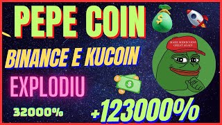 GANHEI R$5.000,00 COM PEPE COIN, VALE A PENA COMPRAR? KUCOIN E BINANCE LISTOU HOJE. EXPLODINDO.