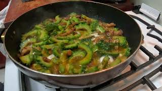 Best Ever Sauted Bitter Gourd with Sliced of Pork meat so Yummy try it!