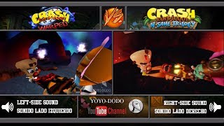 Crash Bandicoot N. Sane Trilogy - N. CORTEX WARPED Ending 105% Comparison - Comparación