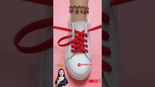 Sneakers trendy style crisscross knotting design? Shoelaces Tie Tips #style #tips #shorts