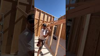 Easiest way to pull in your walls! #construction #framing #houseconstruction