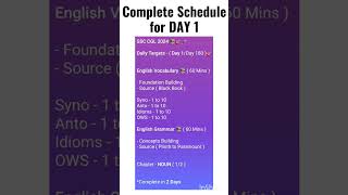 SSC CGL 2024 🎯(Day 1 / Day 180)📚 Daily Targets For Beginners 🪄#ssccgl #cgl2024 #motivation #ssc