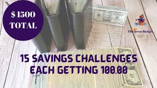 15 SAVINGS CHALLENGES EACH GETTING $100  ||  $1500 TOTAL  ||  COME SAVE WITH ME!