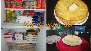 Vlog,Gravei de tudo um pouco/Organizamos as compras+preparei um frango e +