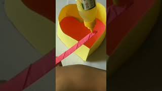 Heart basket made from paper..