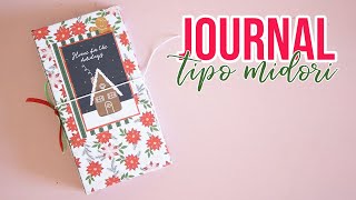 🌲 Cómo HACER un JOURNAL tipo MIDORI 🌲| Zona Scrapera | Proyecto Navideño