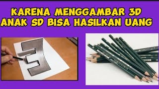 how to make 3D drawings or writing with a pencil