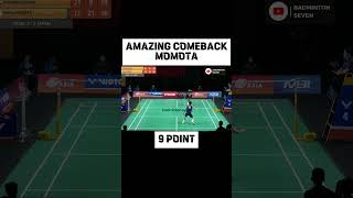 AMAZING COMEBACK Kento Momota (JPN) vs Kidambi Srikanth (IND) part. 1 BATC  2024 #badminton