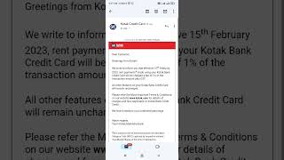 Important notification on your Kotak Bank Credit Cards! | Bad update by kotak | #zjfinance #viral