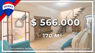 Sobrado com 3 dormitórios à venda, 170 m² por R$ 566.000,00 - Loteamento Reserva Ermida - Jundiaí/SP