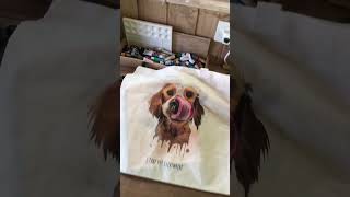 🐶Dog on a tote, Dog Portrait Diy Tote bag with Picture #diygift #petportraitartist