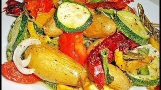 Печёный Картофель с овощами и мясом - Как Вкусно Запечь Картошку