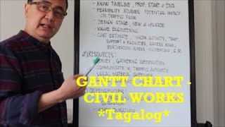 Gantt Chart   Civil Works - Tagalog Tutorial