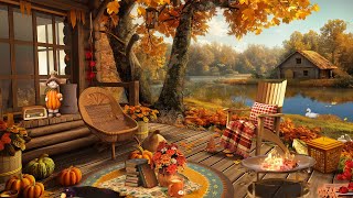 Cozy Porch by the Lake Ambience w/ Relaxing Birdsong & Autumn CountrySide Soundscape for Weekend