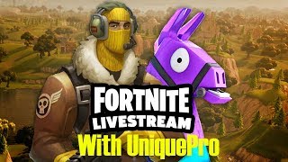 PLAYING FORTNITE BALLTE ROYALE RIGHT NOW OMG! WITH UNIQUEPRO AND COLDPRO (fortnite birthday event)