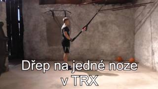 Dřepy na jedné noze (TRX)