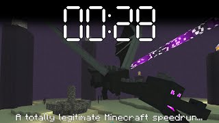 A Totally Legit Minecraft Speedrun... #shorts