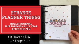 Stranger Things Bullet Journal Flip Through | Strange Planner Things Full Year Journal