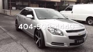 2012 Chevy Malibu sitting on 20" Cavallo 5 wheels leaving RimTyme Stone Mountain