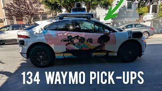 134 Self-Driving Waymo Pick-Ups in San Francisco