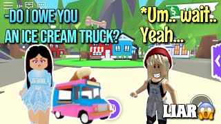 HONESTY TEST/Do I Owe Them An Ice Cream Truck?/Roblox Adopt Me