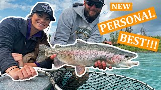 KENAI river TROUT FISHING {HER NEW PB}!!!